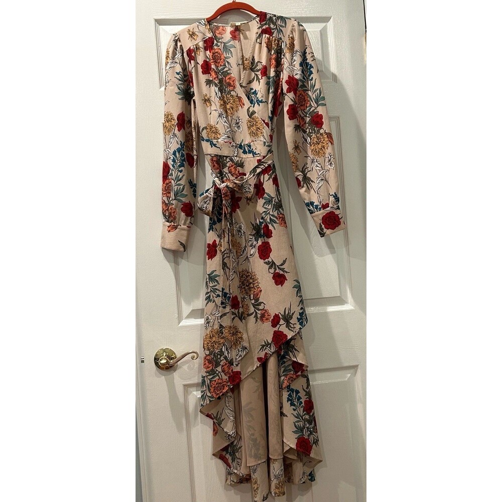 Promesa Women's Floral Print Midi Wrap Dress Size S